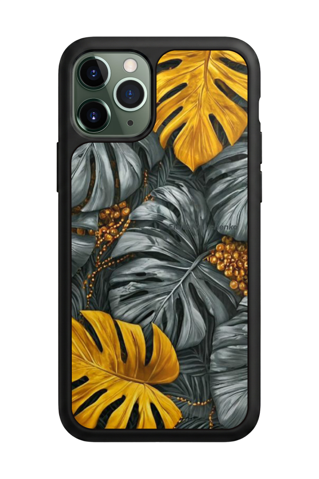 iPhone 11 Pro Uyumlu Botanik Tasarımlı Glossy Premium Kılıf