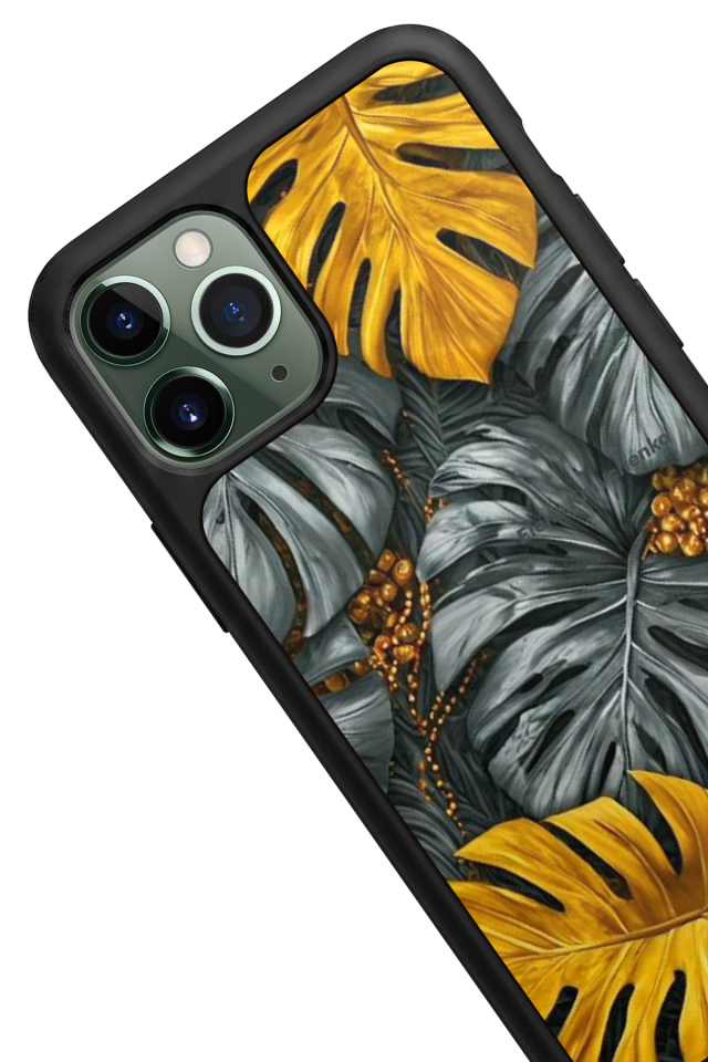 iPhone 11 Pro Uyumlu Botanik Tasarımlı Glossy Premium Kılıf