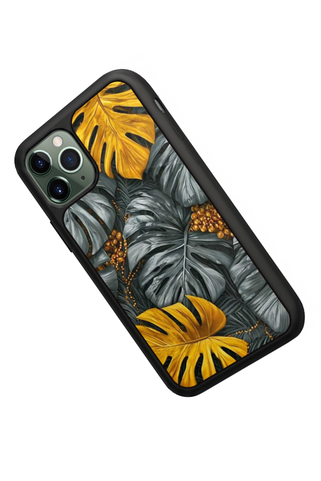 iPhone 11 Pro Uyumlu Botanik Tasarımlı Glossy Premium Kılıf