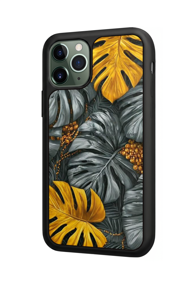 iPhone 11 Pro Uyumlu Botanik Tasarımlı Glossy Premium Kılıf
