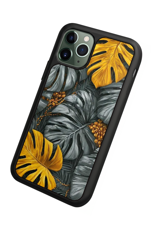 iPhone 11 Pro Uyumlu Botanik Tasarımlı Glossy Premium Kılıf