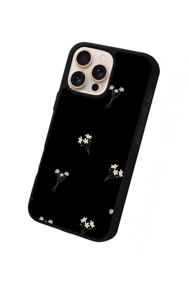 iPhone 15 Pro Max Uyumlu Cicek Tasarımlı Glossy Premium Kılıf