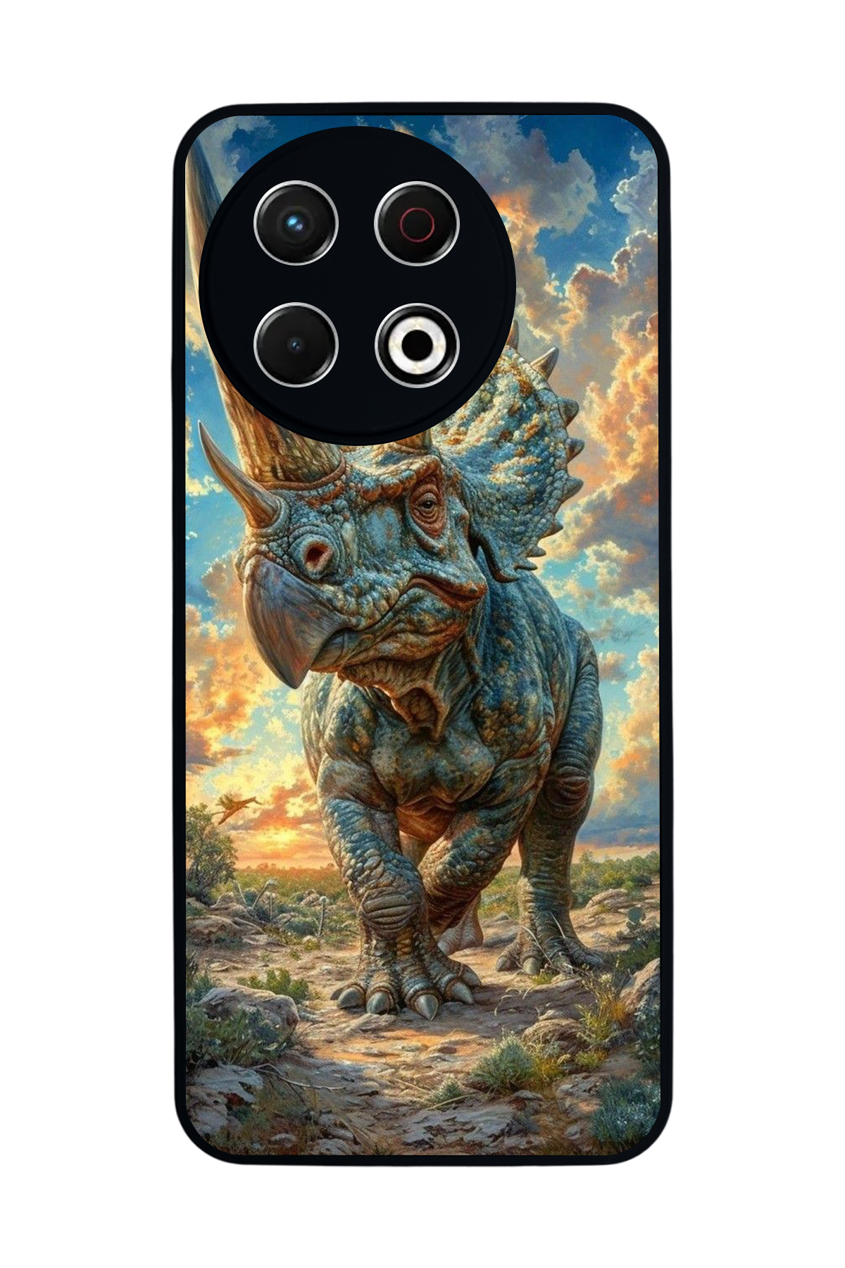 Tecno Spark 30 Pro Uyumlu Dinazor Tasarımlı Glossy Premium Kılıf