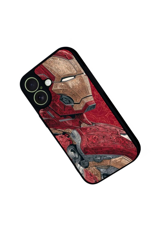iPhone 17 Uyumlu  Iron Man ( Demir Adam ) Tasarımlı Glossy Premium Kılıf