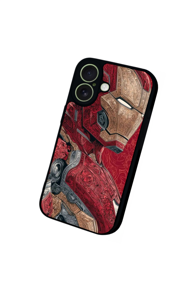 iPhone 17 Uyumlu  Iron Man ( Demir Adam ) Tasarımlı Glossy Premium Kılıf