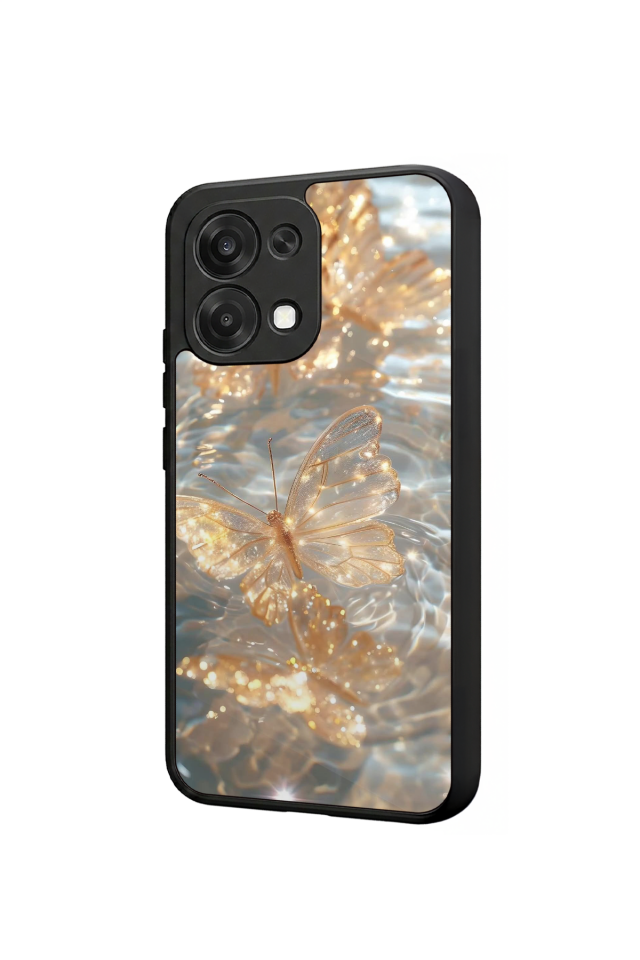 Oppo A6 Pro Uyumlu Kelebek Tasarımlı Glossy Premium Kılıf