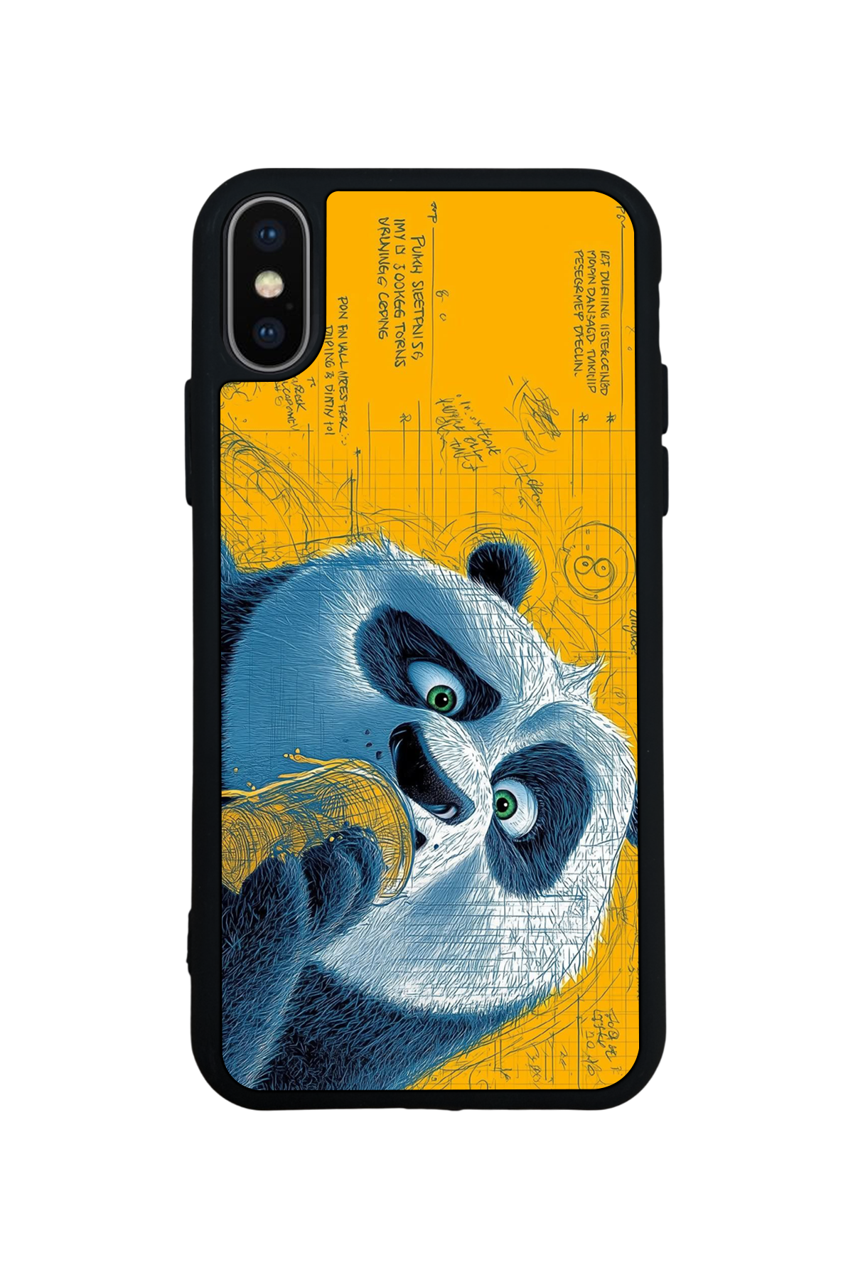 iPhone X/ XS Uyumlu Kung Fu Panda Tasarımlı Glossy Premium Kılıf
