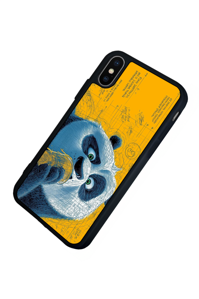 iPhone X/ XS Uyumlu Kung Fu Panda Tasarımlı Glossy Premium Kılıf