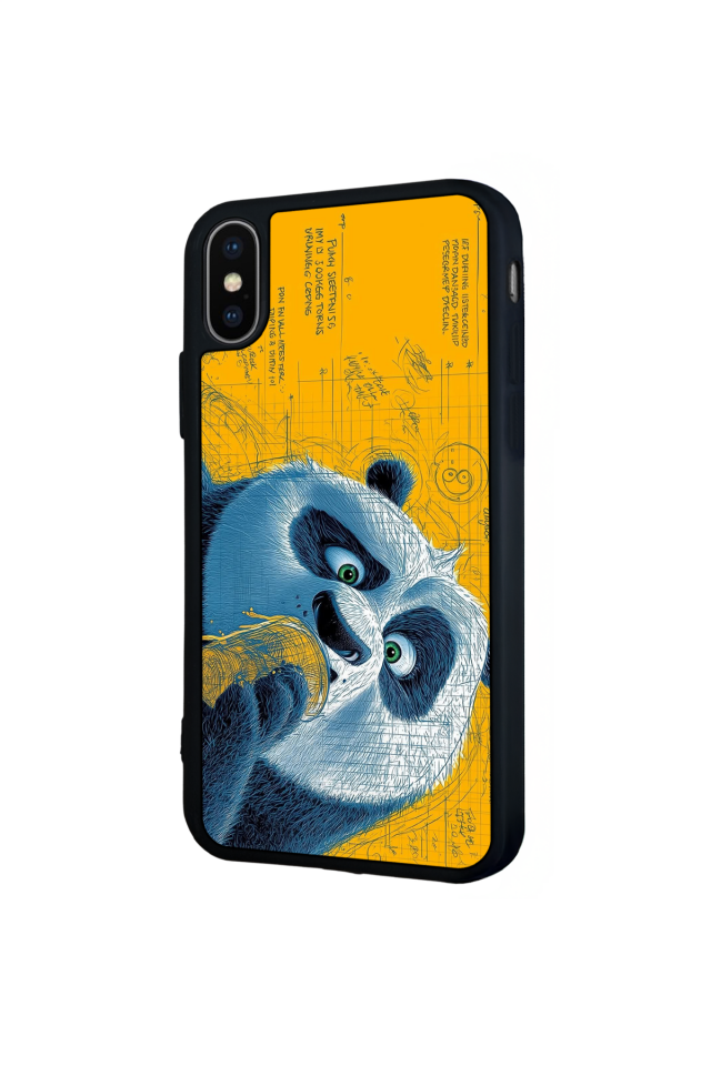 iPhone X/ XS Uyumlu Kung Fu Panda Tasarımlı Glossy Premium Kılıf