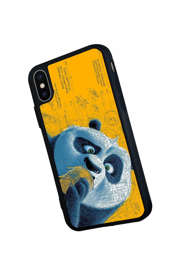 iPhone X/ XS Uyumlu Kung Fu Panda Tasarımlı Glossy Premium Kılıf