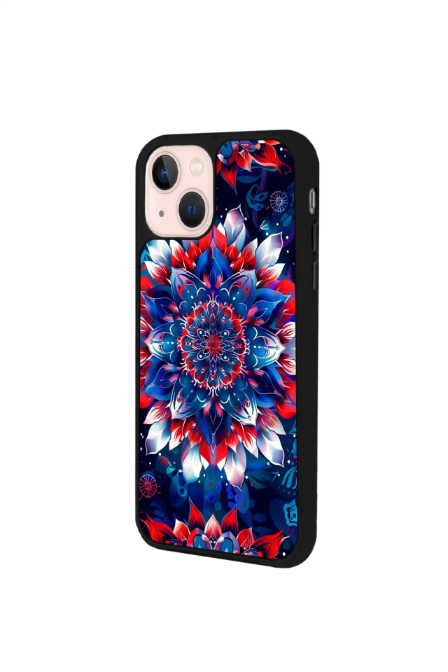 iPhone 15 Plus Uyumlu Mandala Tasarımlı Glossy Premium Kılıf