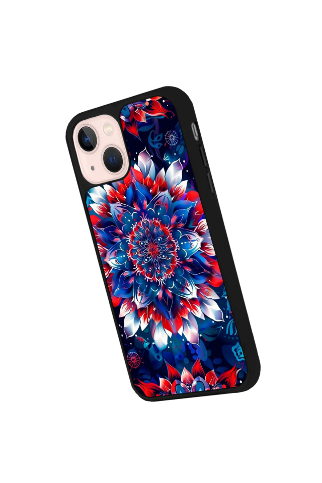 iPhone 15 Plus Uyumlu Mandala Tasarımlı Glossy Premium Kılıf