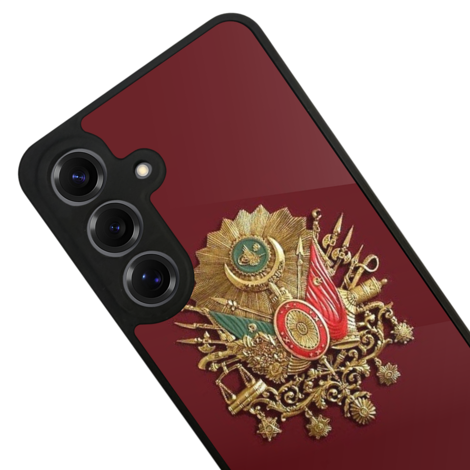 Samsung Galaxy S25 Uyumlu Osmanli Tugrasi Tasarımlı Glossy Premium Kılıf
