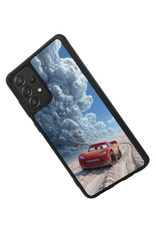 Samsung Galaxy A72 Uyumlu Şimsek McQueen Tasarımlı Glossy Premium Kılıf