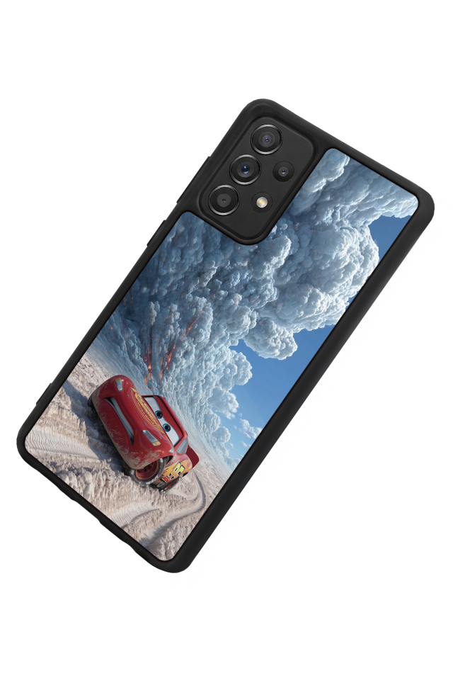 Samsung Galaxy A72 Uyumlu Şimsek McQueen Tasarımlı Glossy Premium Kılıf
