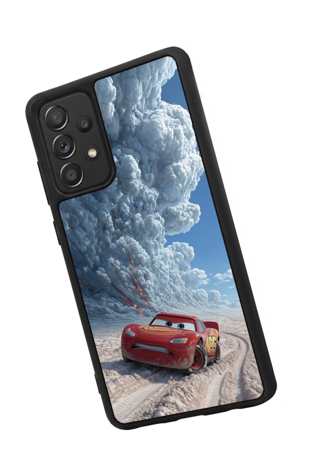 Samsung Galaxy A72 Uyumlu Şimsek McQueen Tasarımlı Glossy Premium Kılıf