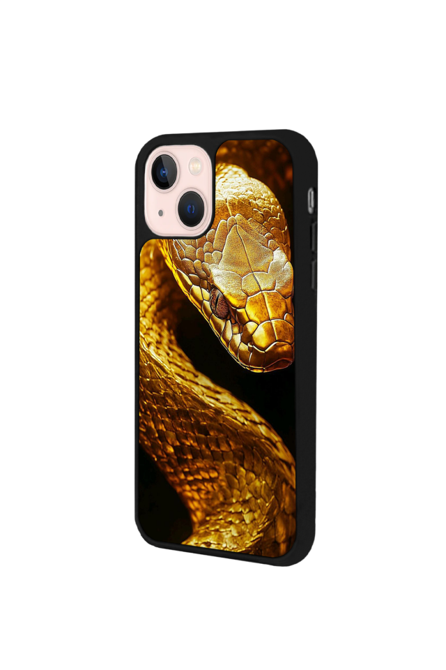 iPhone 13/14 Uyumlu Yılan Tasarımlı Glossy Premium Kılıf