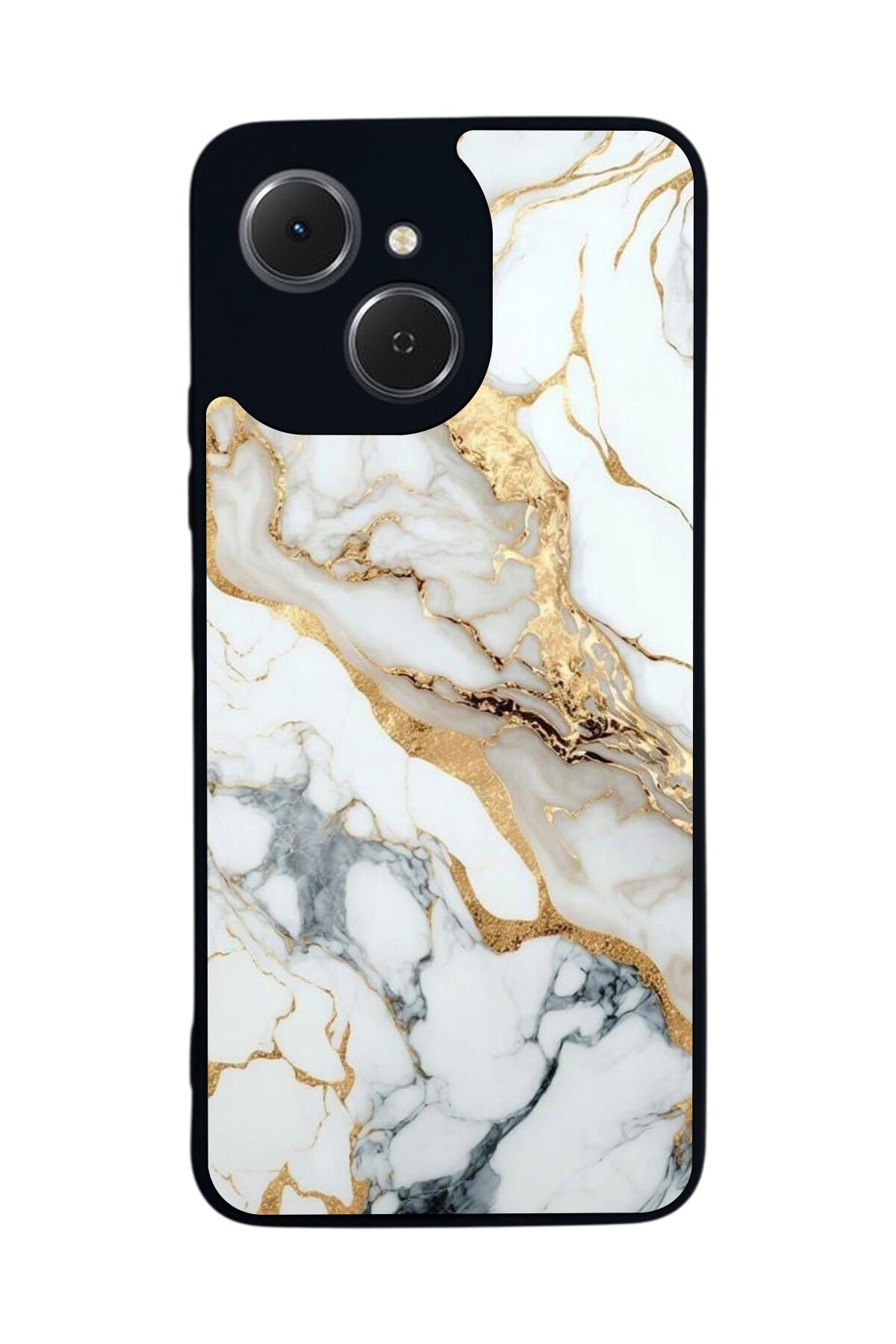 Tecno Spark 40C Uyumlu Mermer Marble Tasarımlı Glossy Premium Kılıf
