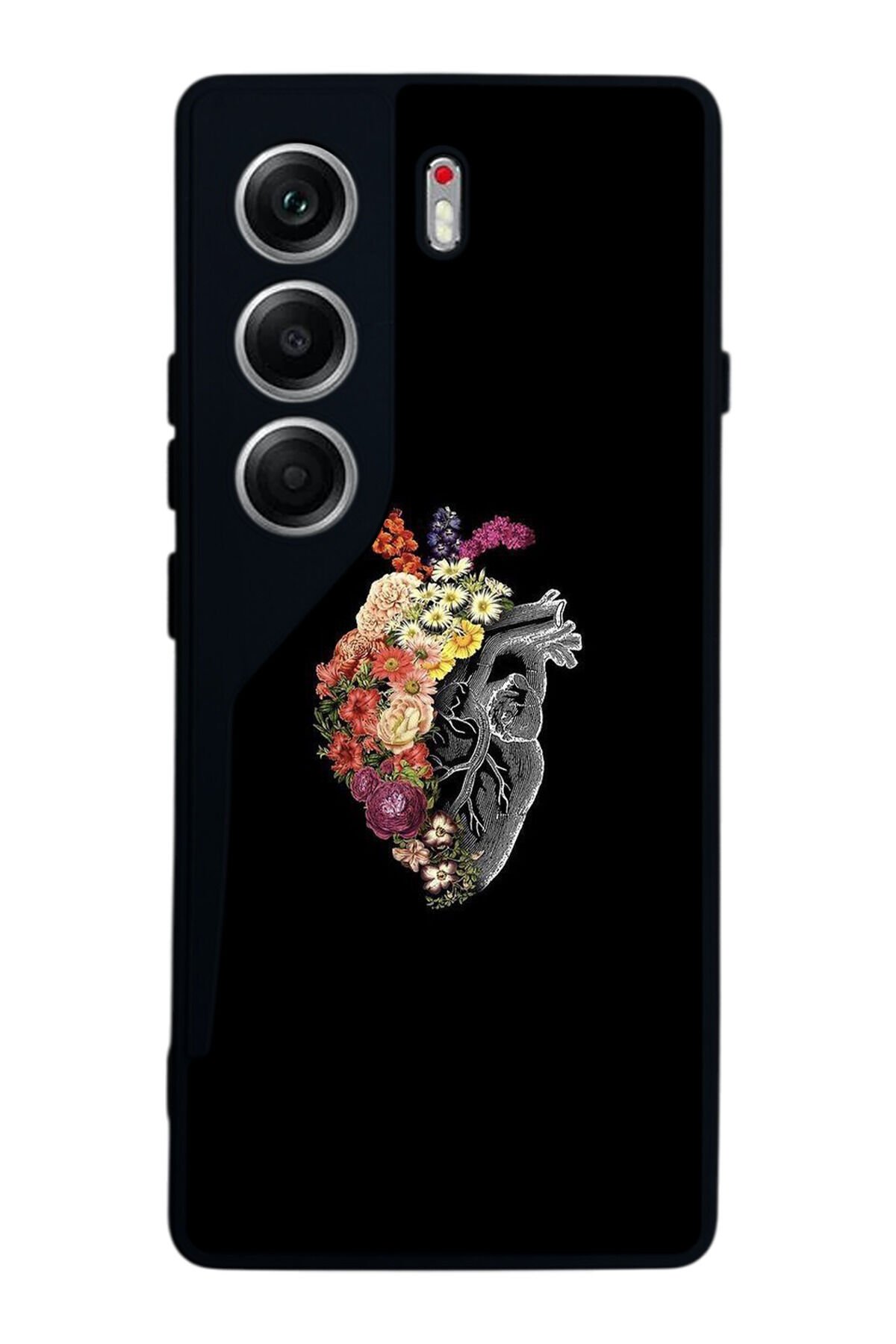 Tecno Camon 40 Uyumlu Kalp Love Tasarımlı Glossy Premium Kılıf