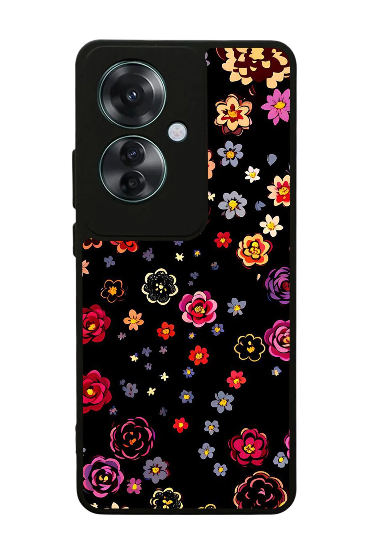 Oppo Reno 11F Uyumlu Floral Tasarımlı Glossy Premium Kılıf