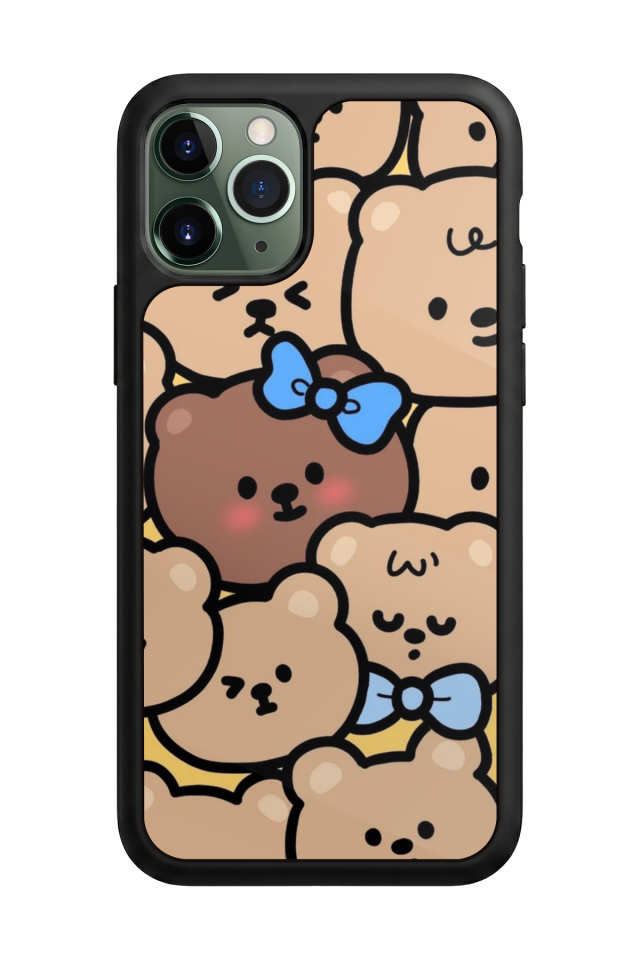 iPhone 11 Pro Max Uyumlu Ayı Tasarımlı Glossy Premium Kılıf