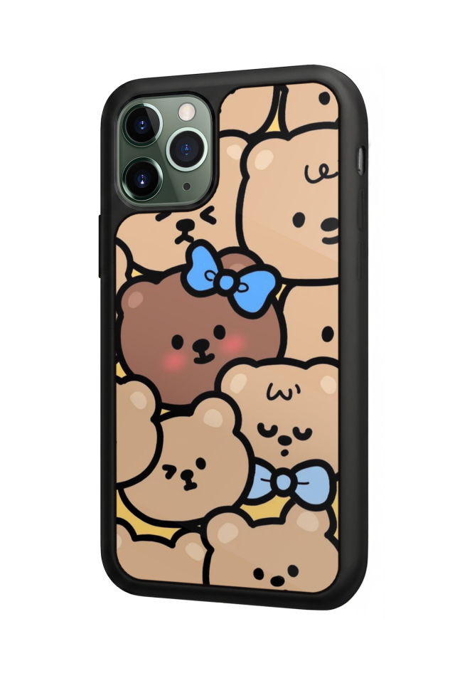 iPhone 11 Pro Max Uyumlu Ayı Tasarımlı Glossy Premium Kılıf