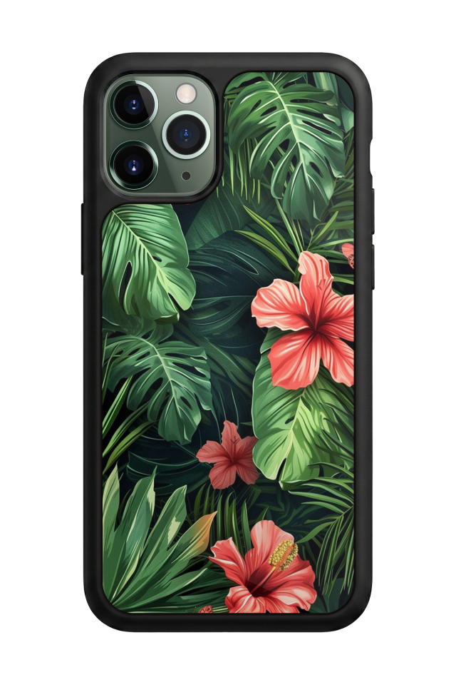 iPhone 11 Pro Uyumlu Botanik Tasarımlı Glossy Premium Kılıf