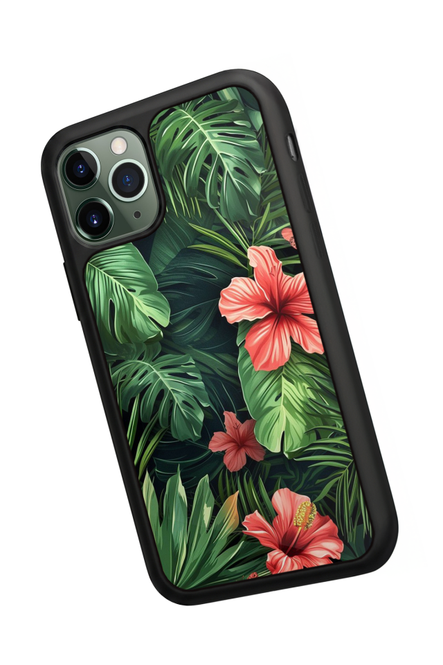 iPhone 11 Pro Uyumlu Botanik Tasarımlı Glossy Premium Kılıf