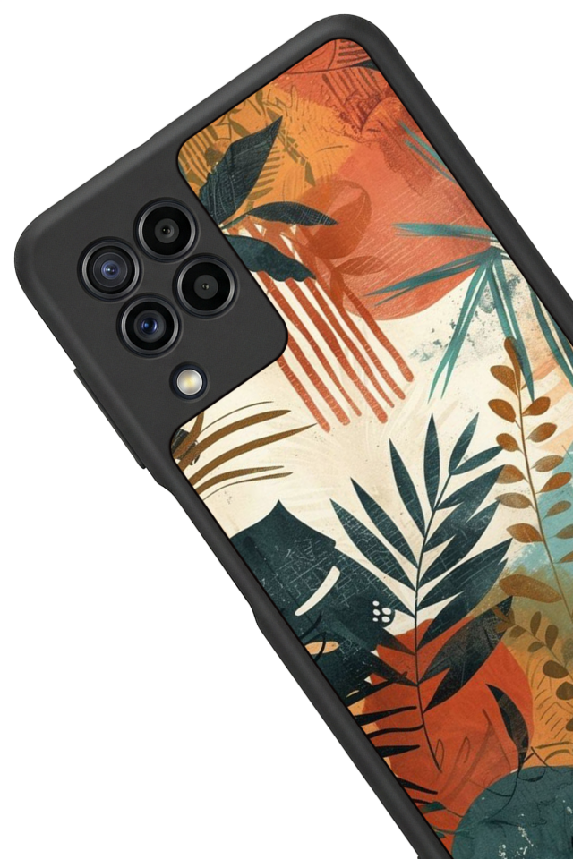 Samsung Galaxy M22 Uyumlu Botanik Tasarımlı Glossy Premium Kılıf