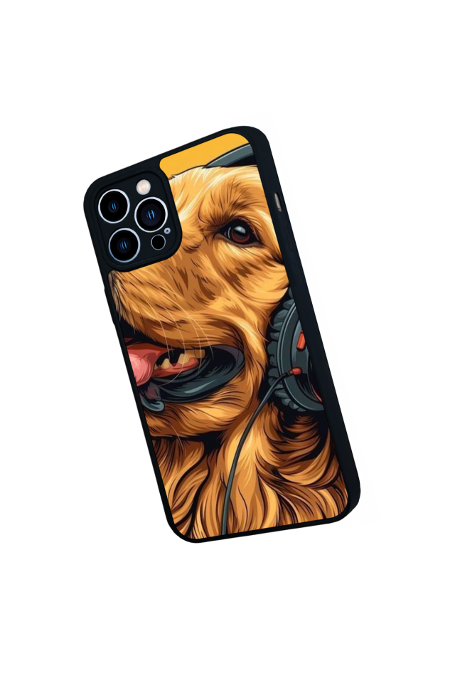iPhone 12 Pro Max Uyumlu Golden Kopek Tasarımlı Glossy Premium Kılıf