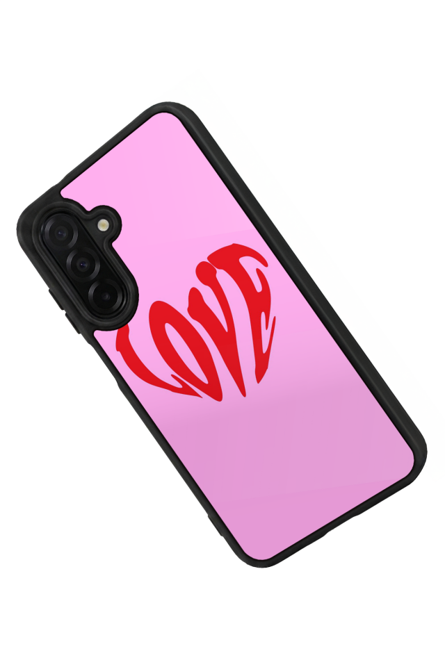 Samsung Galaxy A56 Uyumlu Kalp Love Tasarımlı Glossy Premium Kılıf