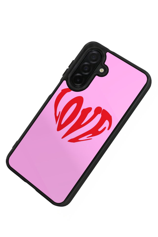 Samsung Galaxy A56 Uyumlu Kalp Love Tasarımlı Glossy Premium Kılıf