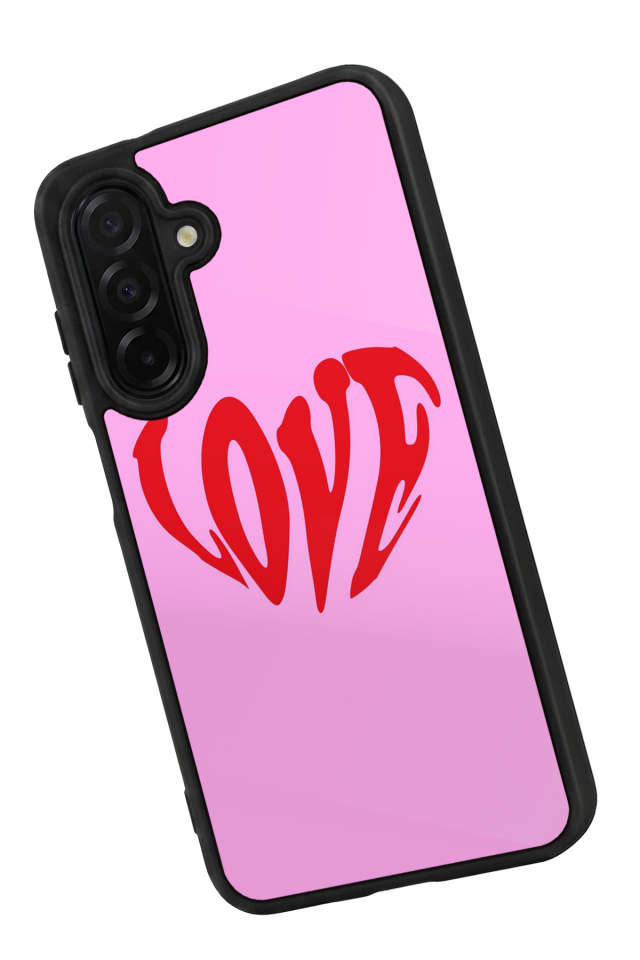 Samsung Galaxy A56 Uyumlu Kalp Love Tasarımlı Glossy Premium Kılıf