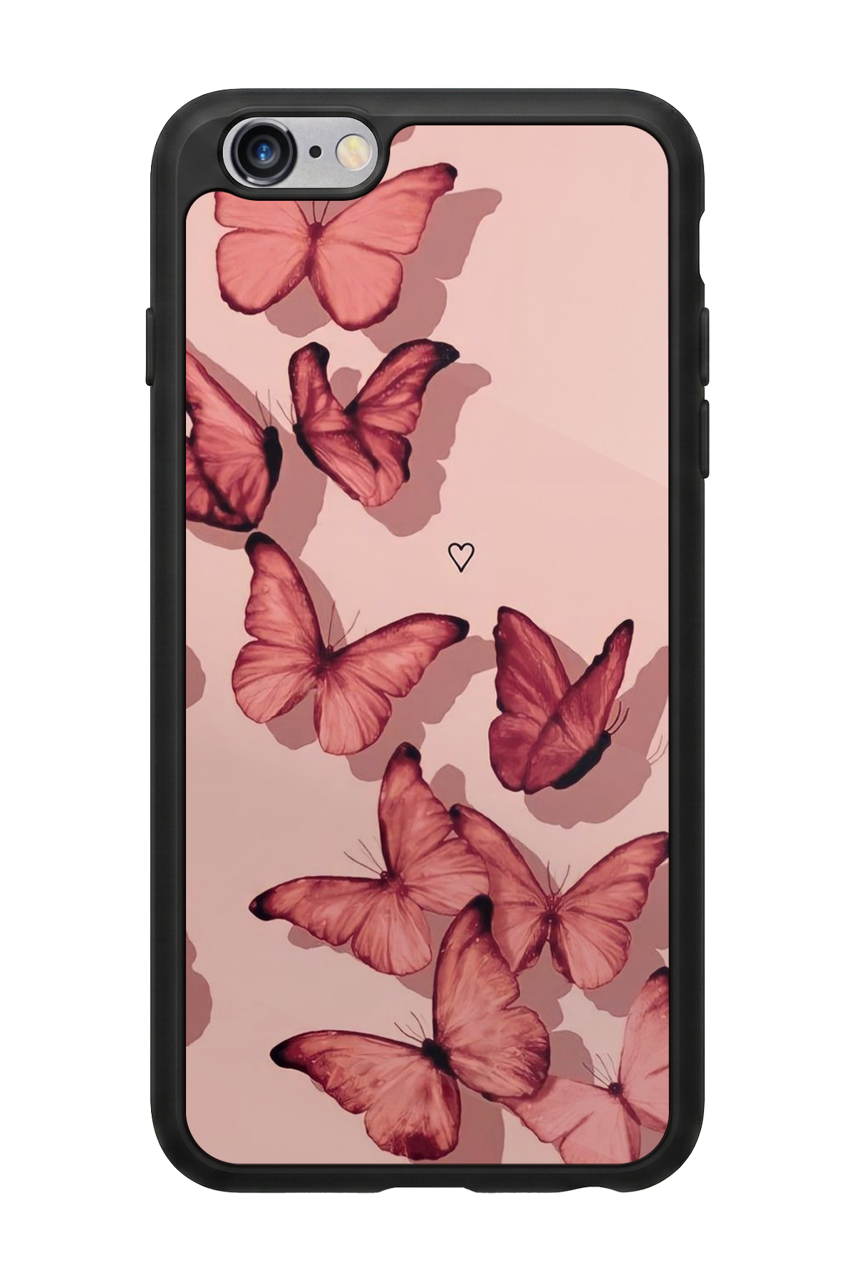 iPhone 6 Plus Uyumlu Kelebek Tasarımlı Glossy Premium Kılıf