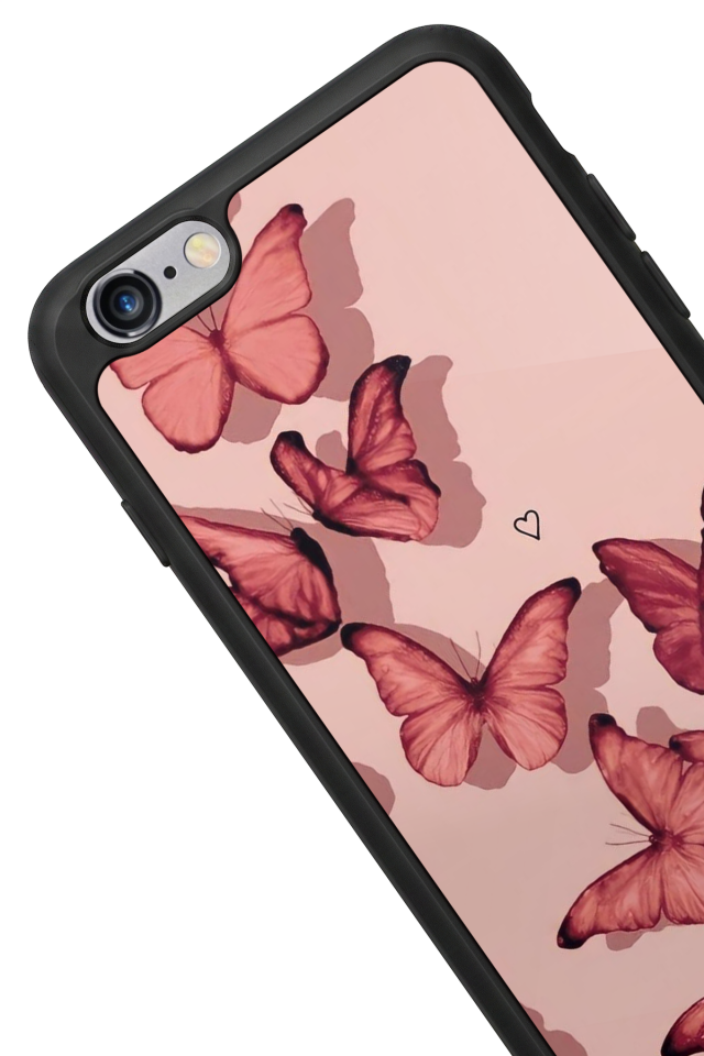 iPhone 6 Plus Uyumlu Kelebek Tasarımlı Glossy Premium Kılıf