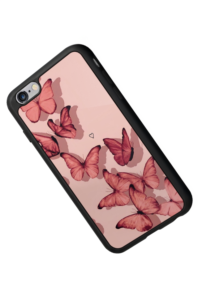 iPhone 6 Plus Uyumlu Kelebek Tasarımlı Glossy Premium Kılıf