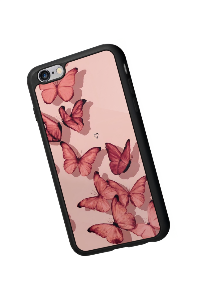 iPhone 6 Plus Uyumlu Kelebek Tasarımlı Glossy Premium Kılıf