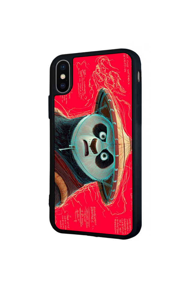 iPhone X/ XS Uyumlu Kung Fu Panda Tasarımlı Glossy Premium Kılıf