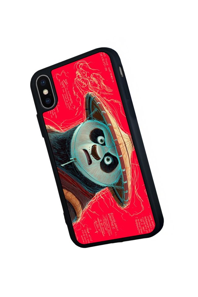 iPhone X/ XS Uyumlu Kung Fu Panda Tasarımlı Glossy Premium Kılıf