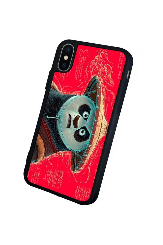 iPhone X/ XS Uyumlu Kung Fu Panda Tasarımlı Glossy Premium Kılıf