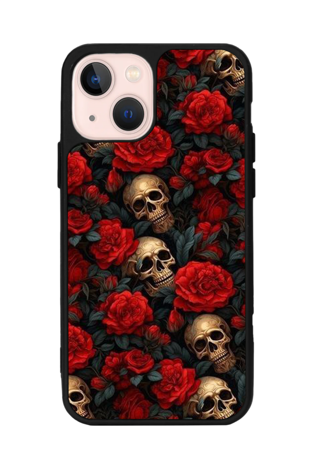 iPhone 13/14 Uyumlu KuruKafa Tasarımlı Glossy Premium Kılıf