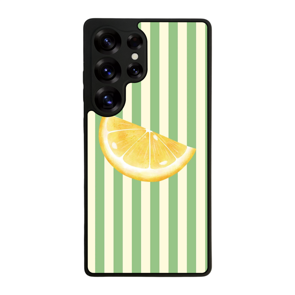 Samsung Galaxy S25 Ultra Uyumlu Limon Tasarımlı Glossy Premium Kılıf