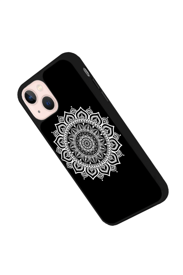 iPhone 15 Plus Uyumlu Mandala Tasarımlı Glossy Premium Kılıf