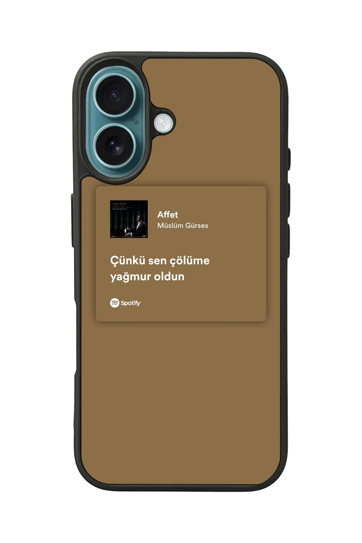 iPhone 16 Uyumlu Sarki Sozleri Tasarımlı Glossy Premium Kılıf