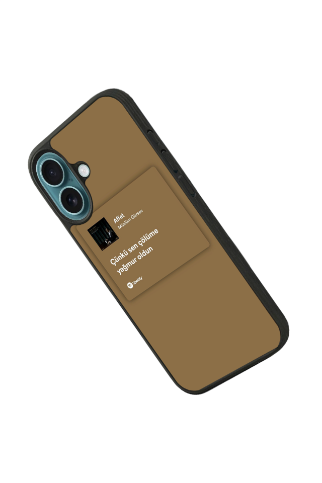 iPhone 16 Uyumlu Sarki Sozleri Tasarımlı Glossy Premium Kılıf