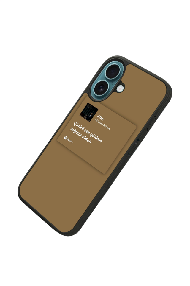iPhone 16 Uyumlu Sarki Sozleri Tasarımlı Glossy Premium Kılıf