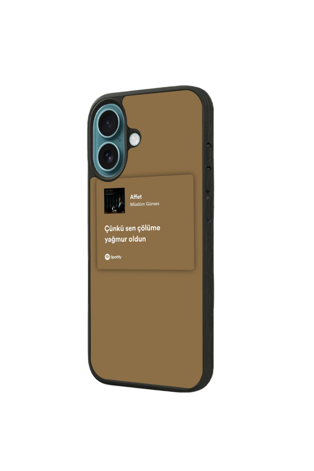 iPhone 16 Uyumlu Sarki Sozleri Tasarımlı Glossy Premium Kılıf