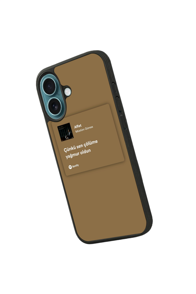 iPhone 16 Uyumlu Sarki Sozleri Tasarımlı Glossy Premium Kılıf