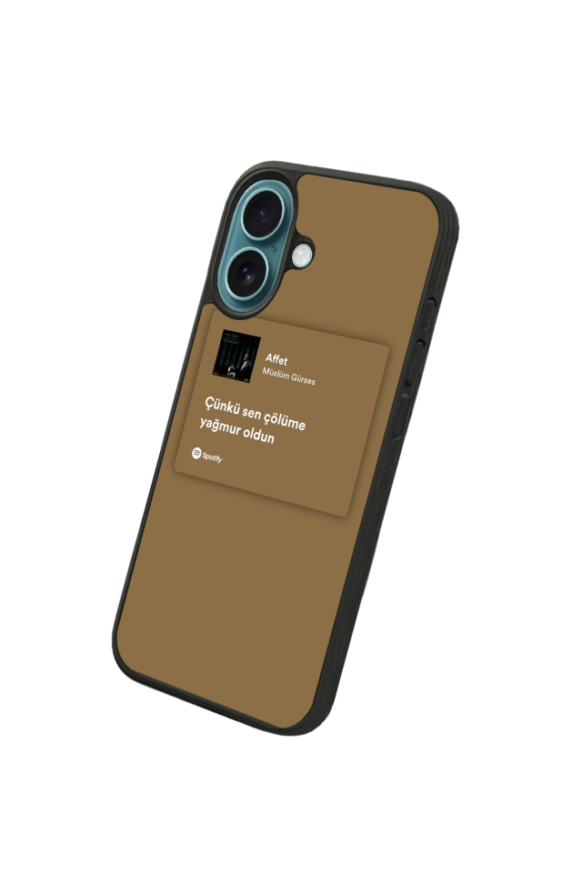 iPhone 16 Uyumlu Sarki Sozleri Tasarımlı Glossy Premium Kılıf