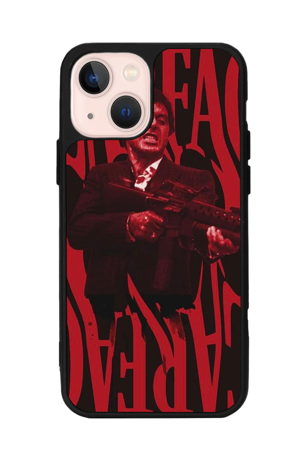iPhone 15 Plus Uyumlu Scarface Tasarımlı Glossy Premium Kılıf